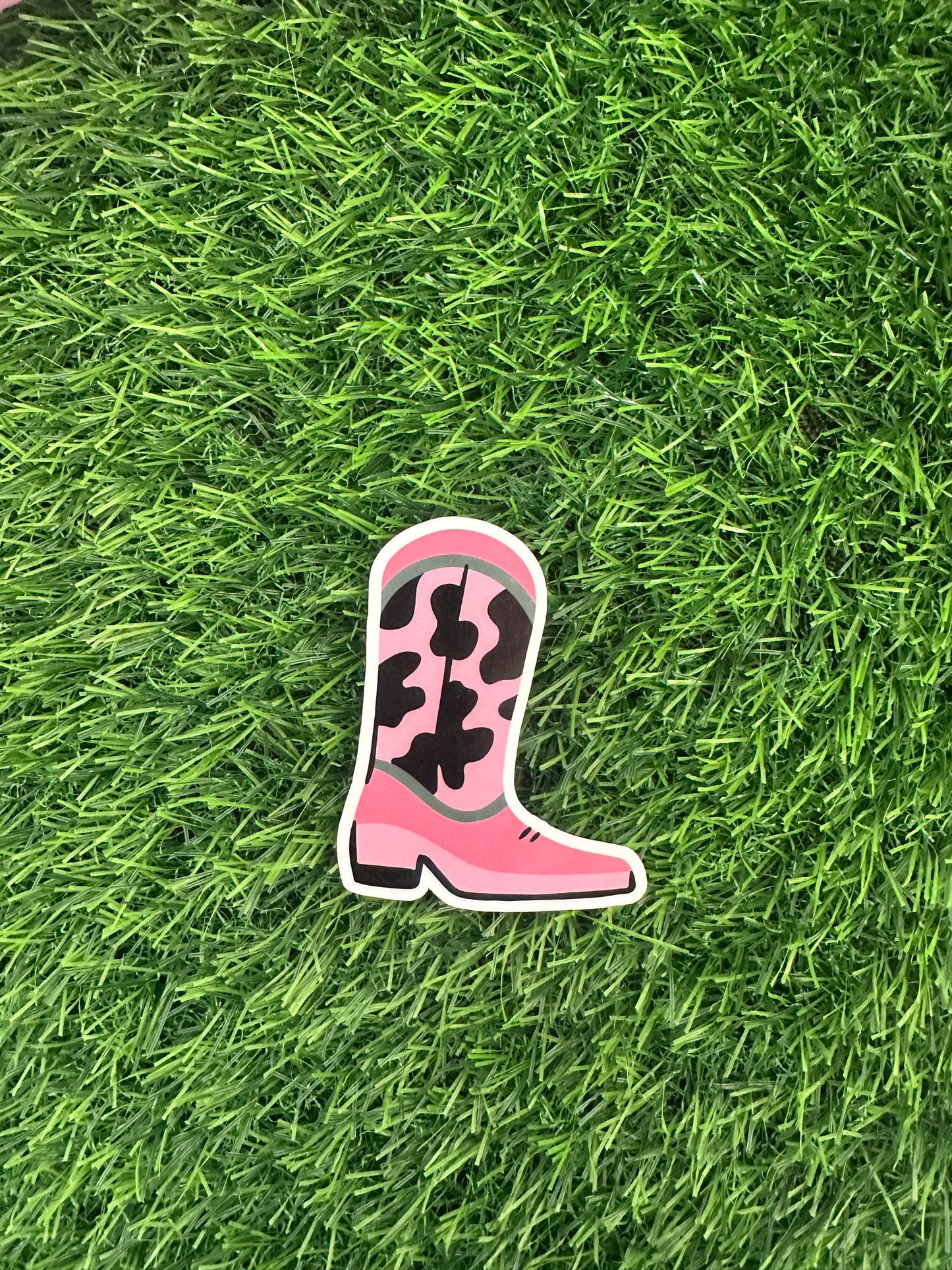 Pink cowboy boot (3")
