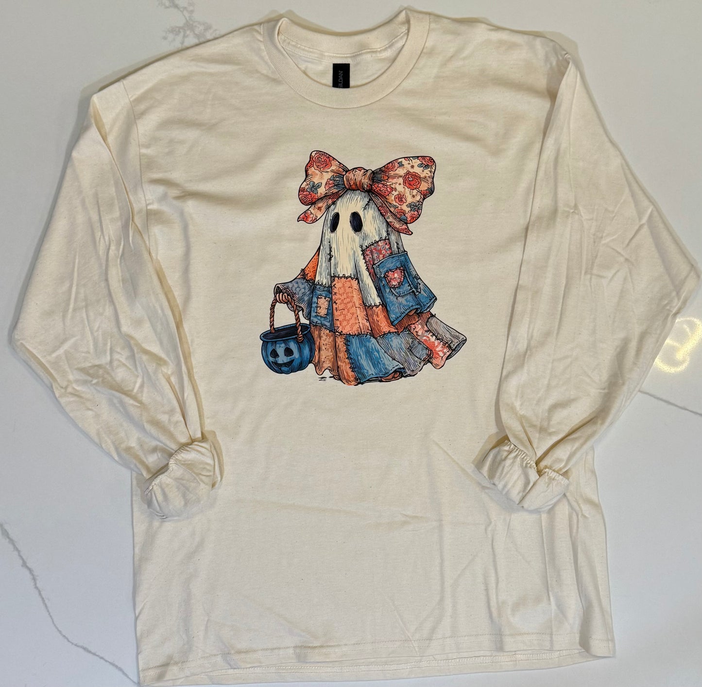 Patchy Knit Ghost Tee