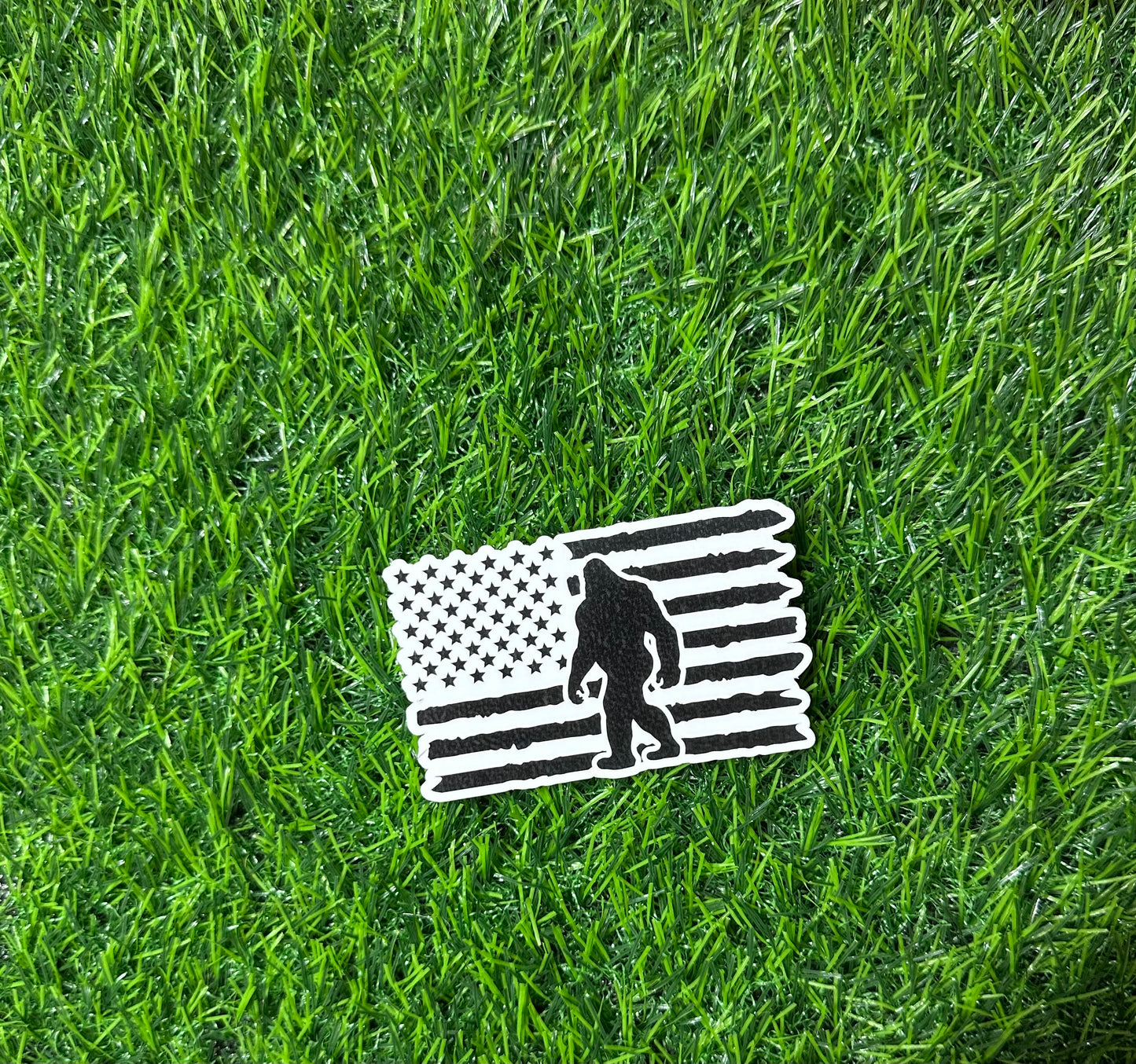 Big Foot w/ American Flag (3")