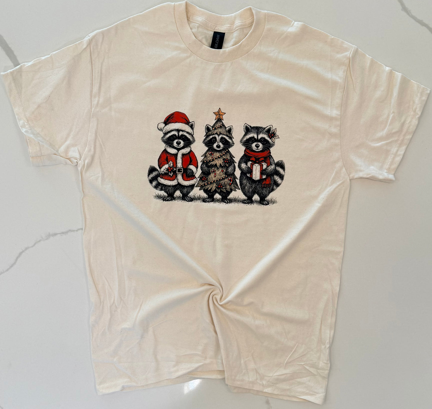 Christmas Raccoons Tee