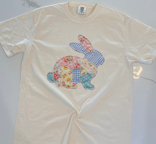 Patchwork Bunny Tee (Comfort Colors)