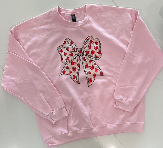 Valentines Bow Pink