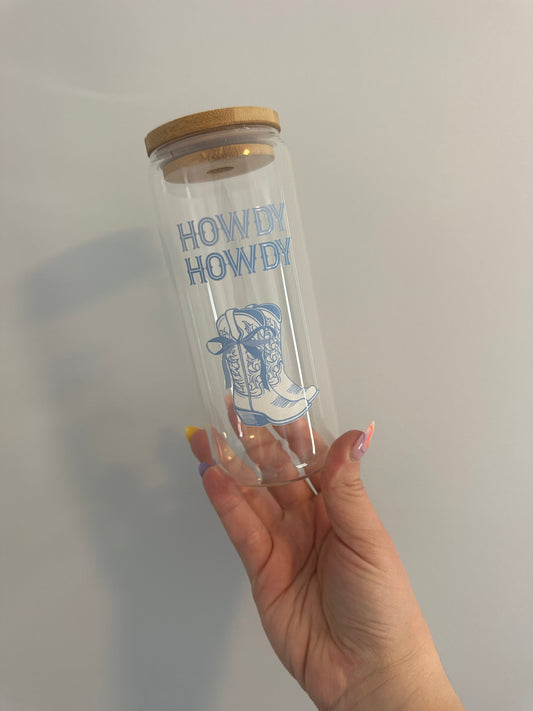 Howdy bow glass cup