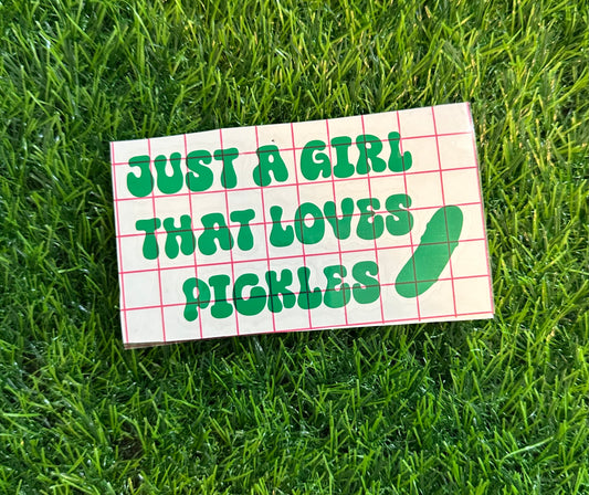 Just a girl that loves pickles 3"