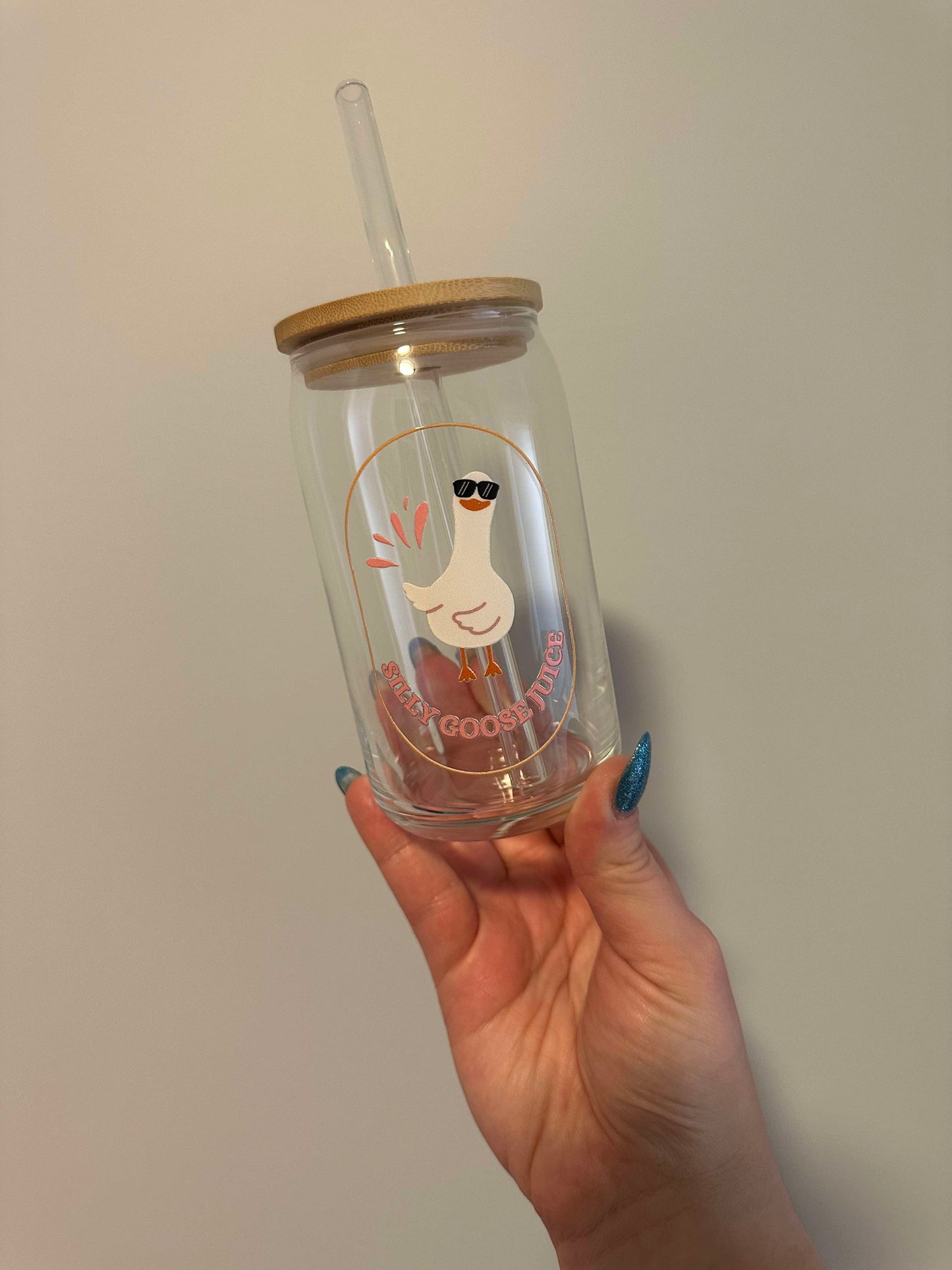 Silly Goose Glass Cup