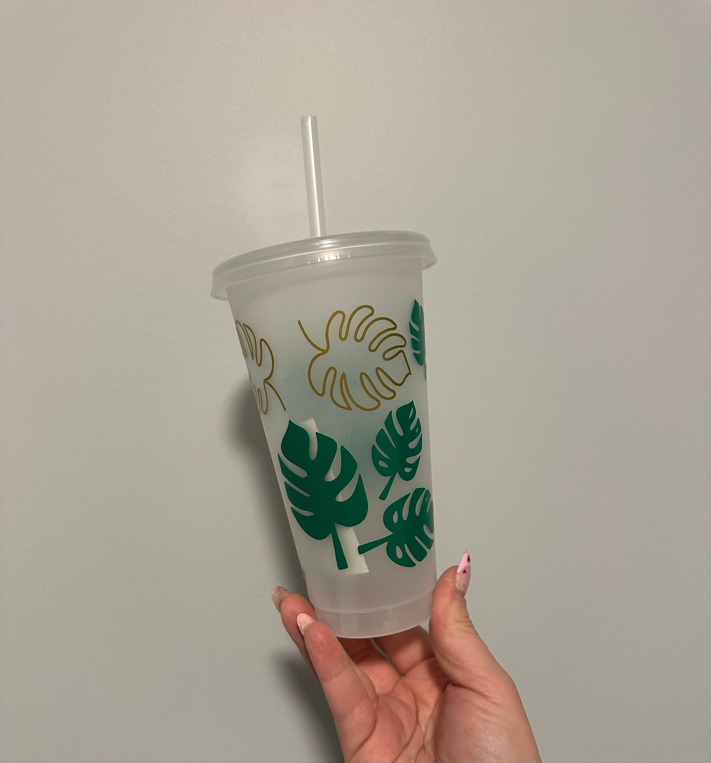 Monstera Plastic Cup