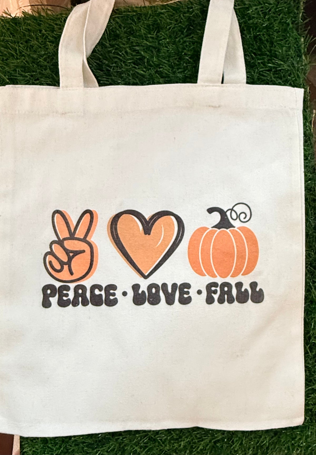 Peace Love Fall Tote Bag