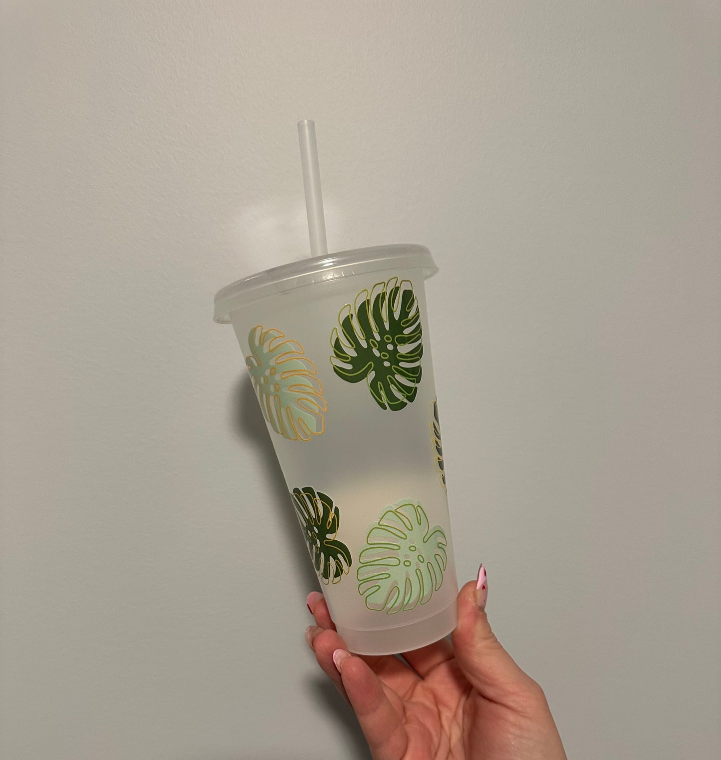 Monstera Plastic Cup