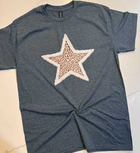 Cheetah Print Star Tee