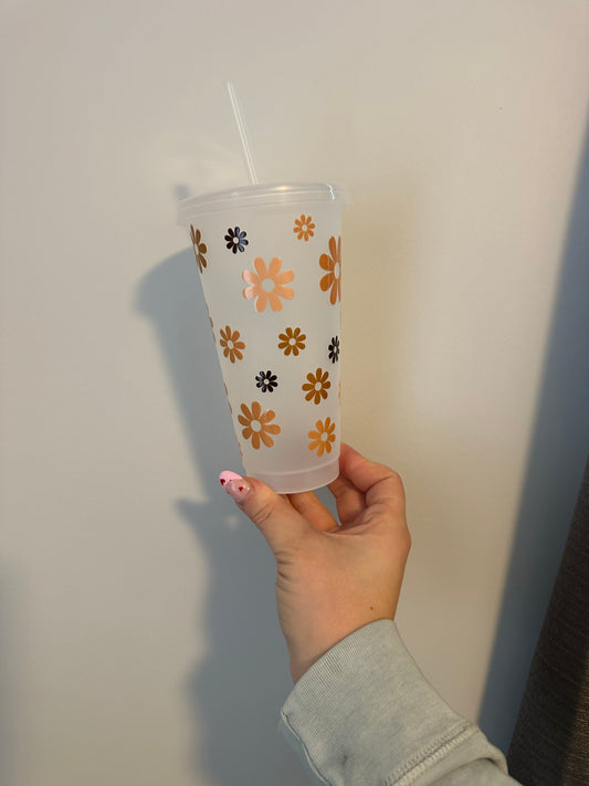 Boho Daisy Plastic Cup