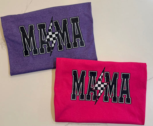 Checkered Mama Tee