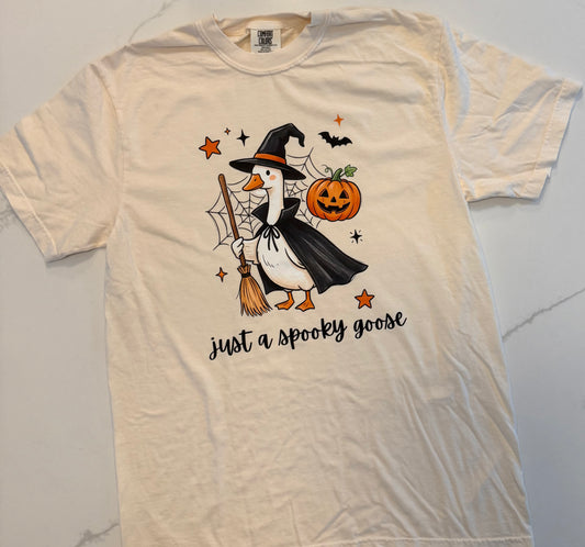 Just a spooky goose Tee (Comfort Colors)