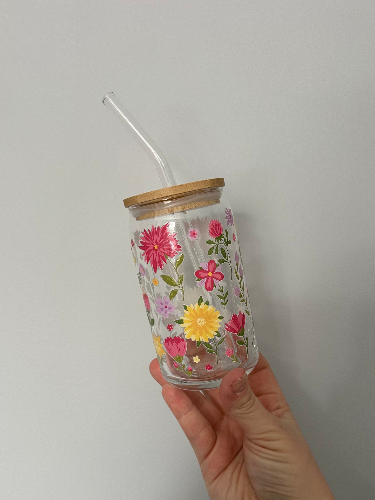 Spring flowers Glass Cup