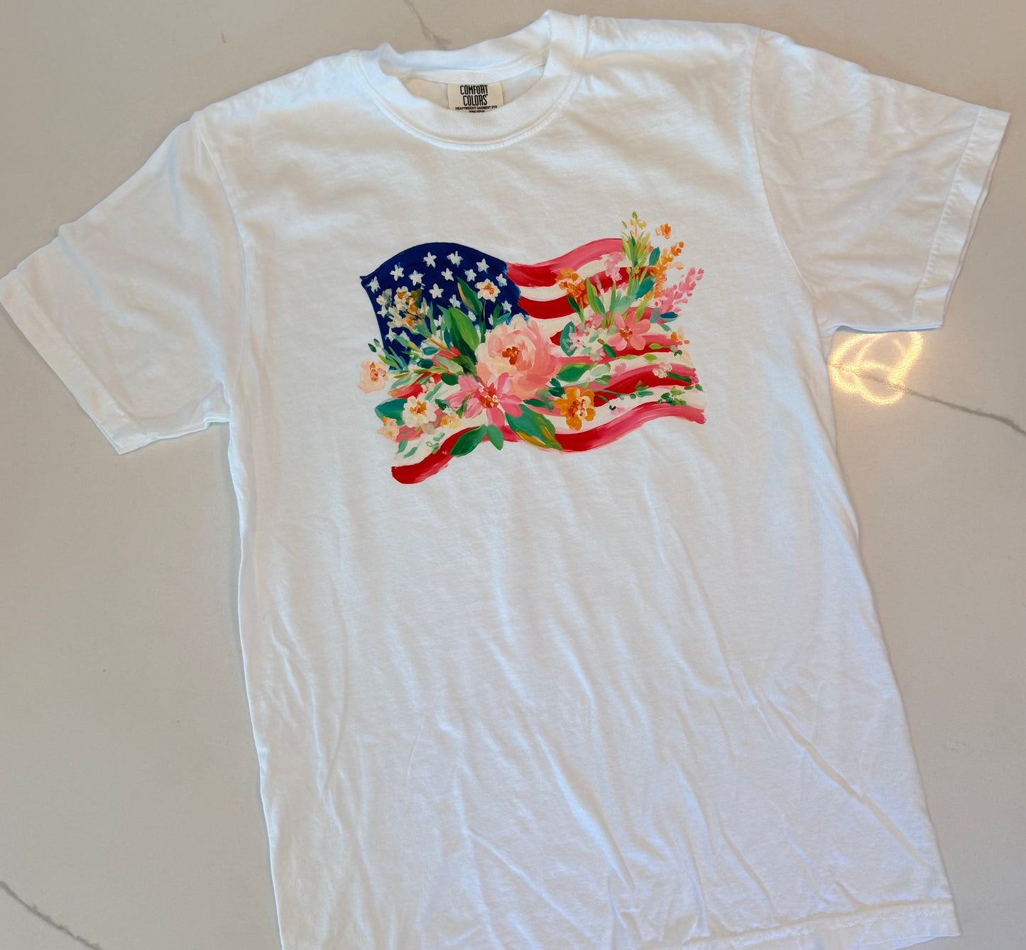 Floral 250th American Tee  (Comfort Colors)