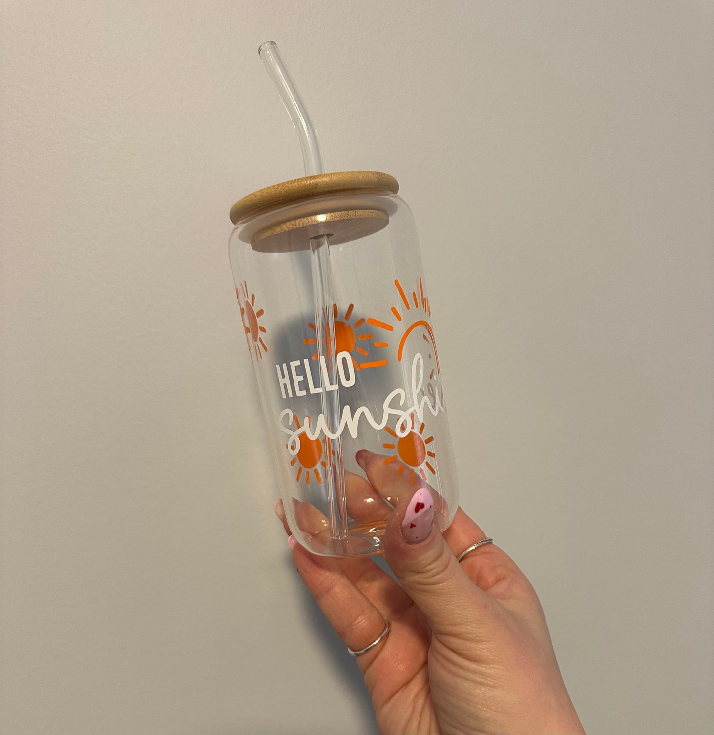 Hello Sunshine Glass Cup