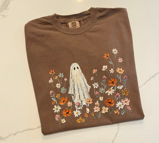 Floral Ghost Tee (Comfort Colors)