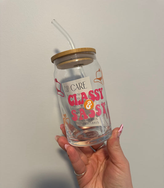 Classy & Sassy Glass Cup