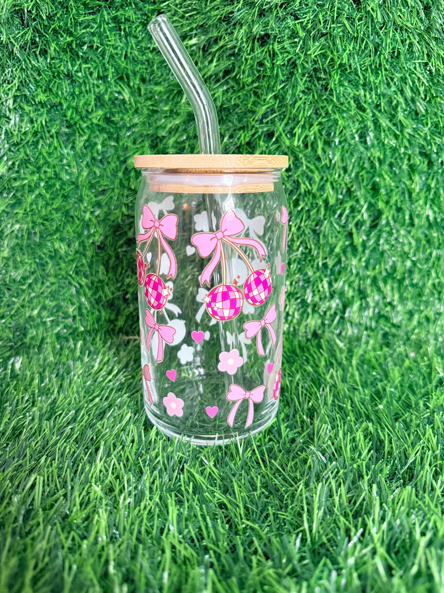 Disco Cherries Glass Cup