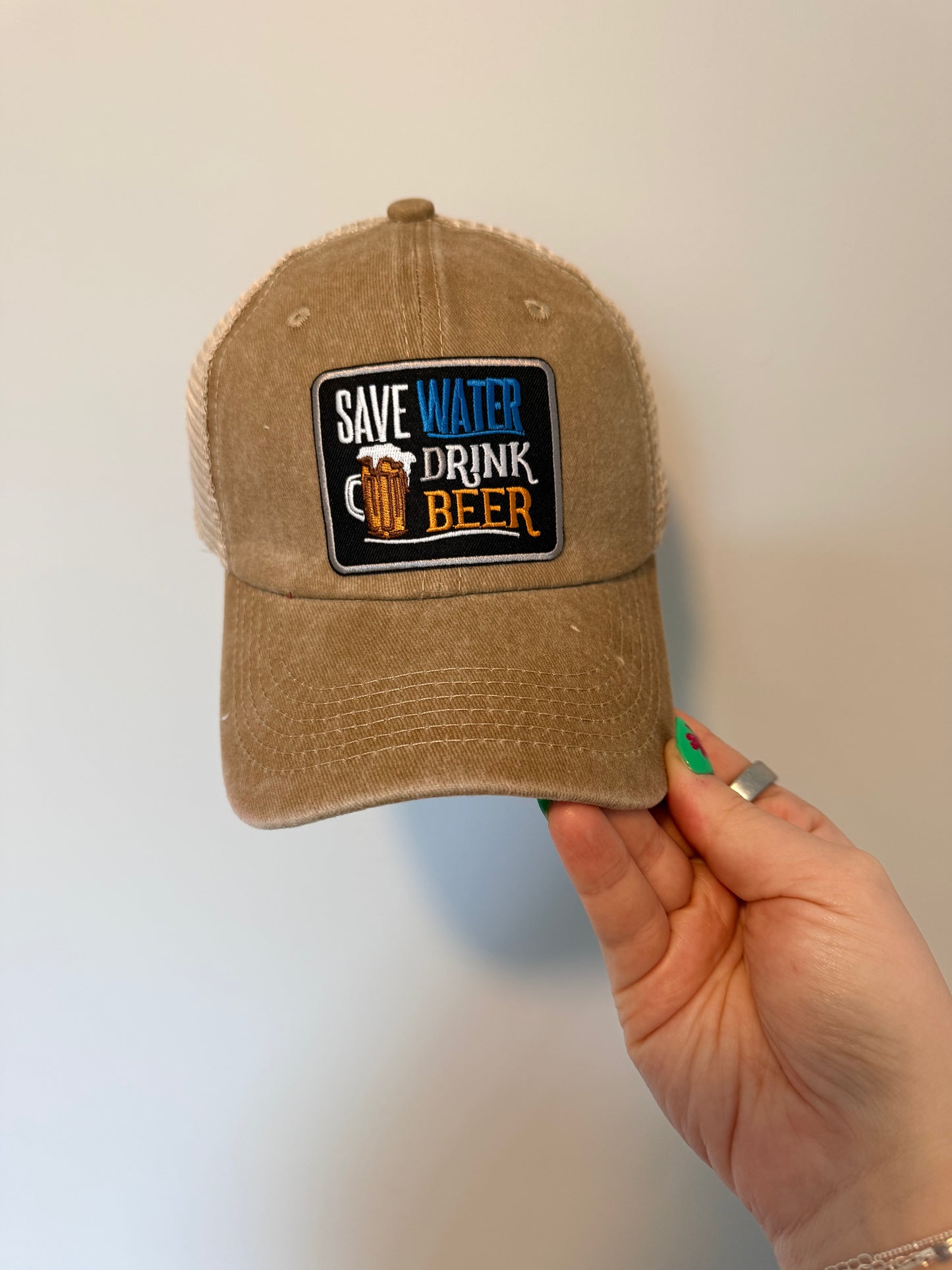 Save water drink beer Baseball Hat